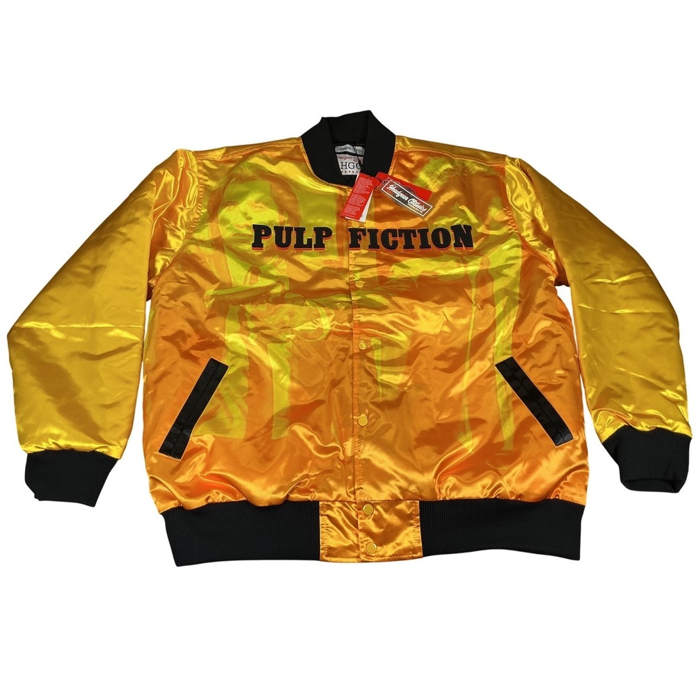 Headgear Classics Pulp Fiction Bad Mother Satin Jacket Gold Yellow 5XL NWT
